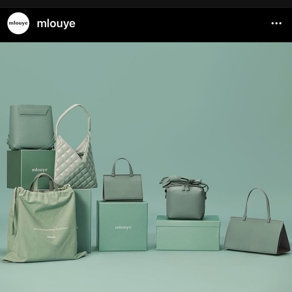 Mlouye triangle bag in mineral green - Picture 3 of 10